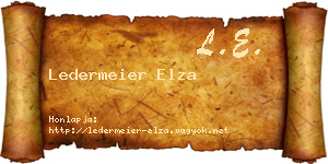 Ledermeier Elza névjegykártya